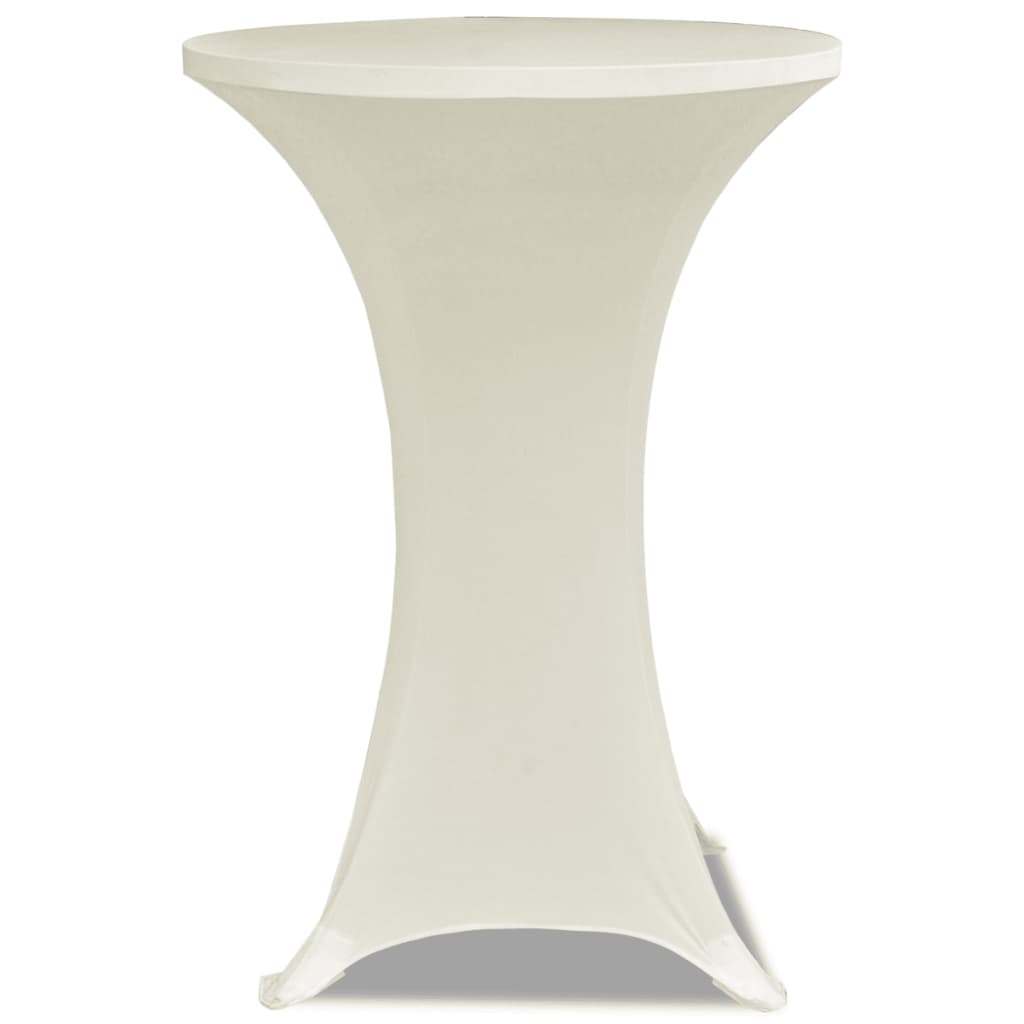 VidaXL Statafelhoes stretch ø60cm crème (2 stuks)