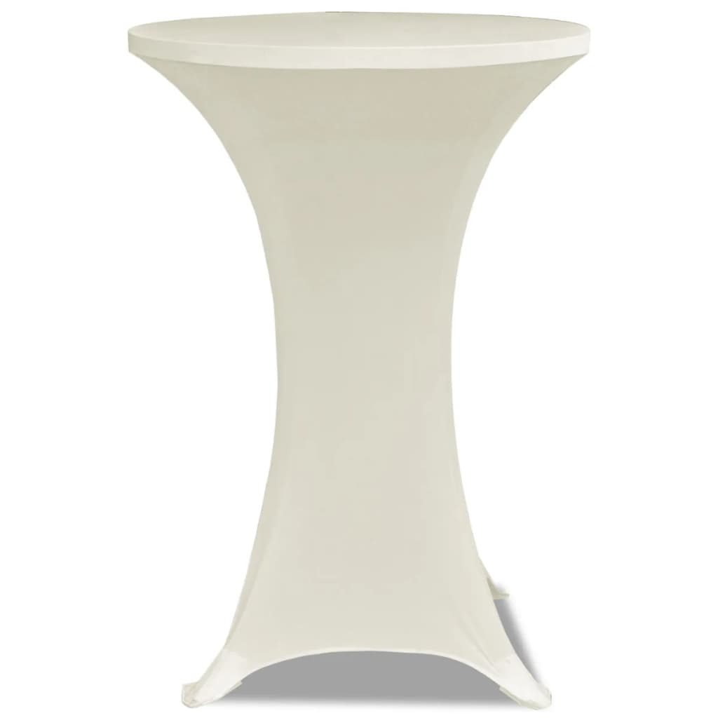 VidaXL Statafelhoes stretch ø80cm crème (2 stuks)