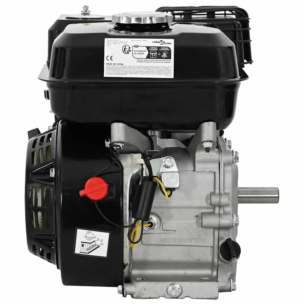 VidaXL Benzinemotor 6,5 pk 4,8 kw zwart