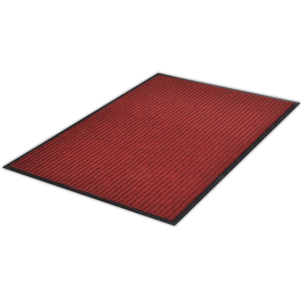 VidaXL Deurmat 90x120 cm pvc rood