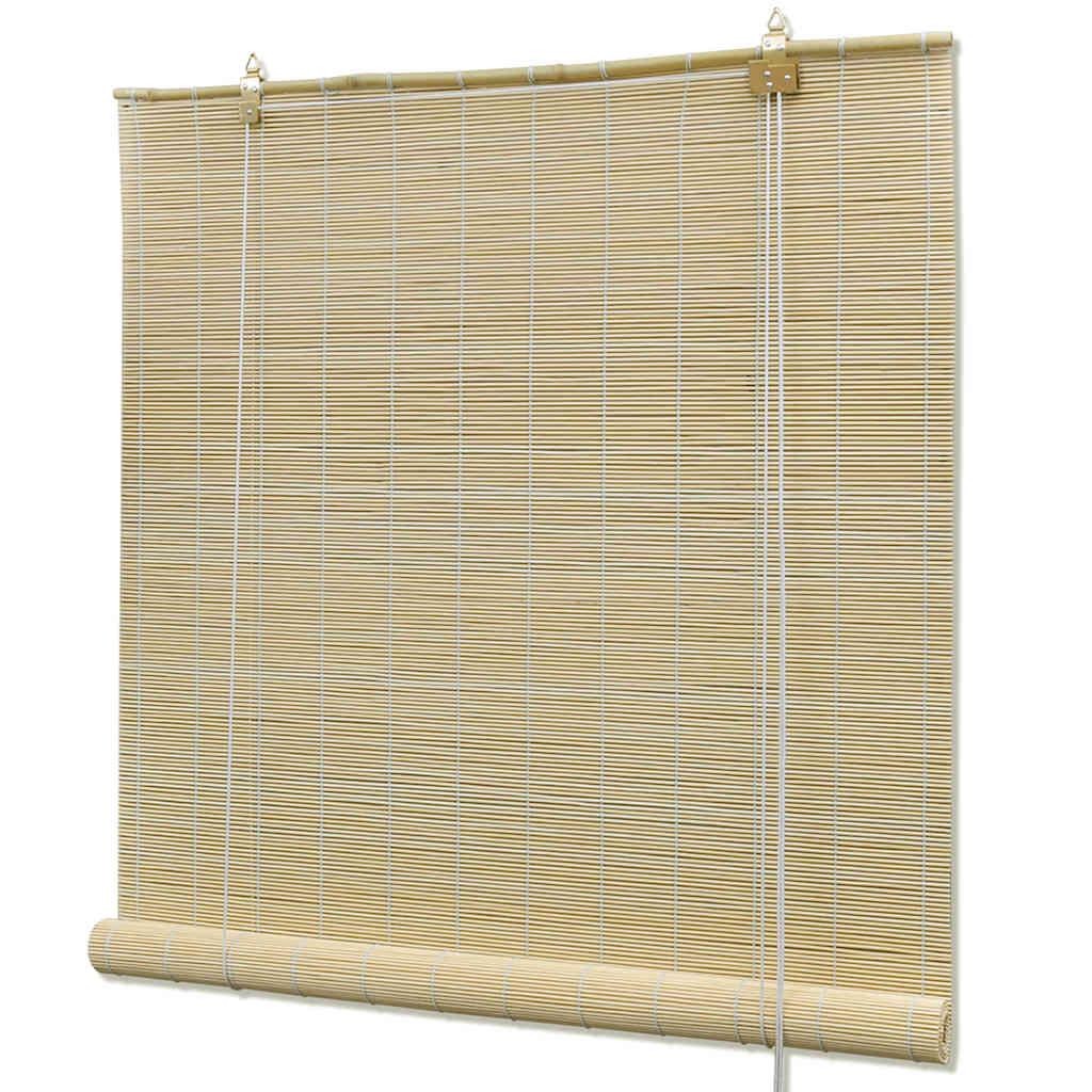 VidaXL Rolgordijn 80x160 cm bamboe natuurlijk