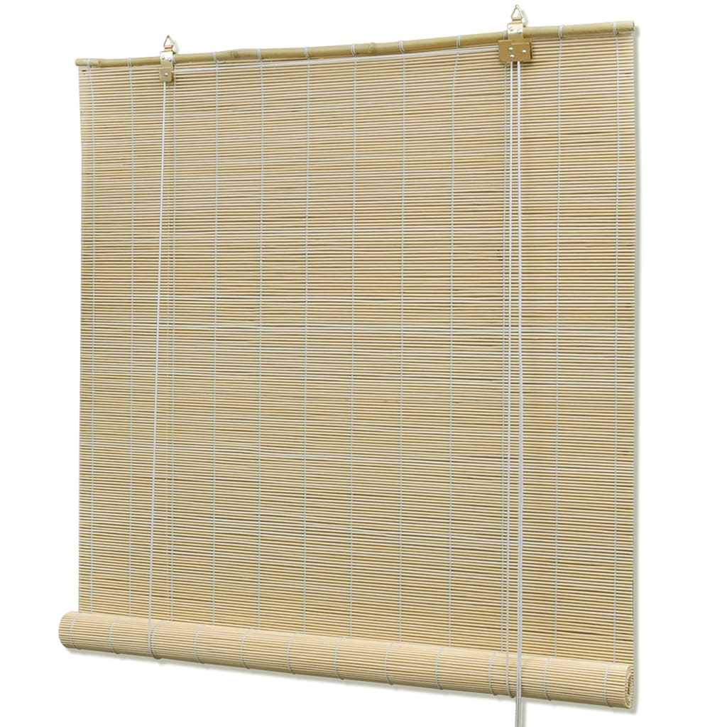 VidaXL Rolgordijn 100x160 cm bamboe natuurlijk