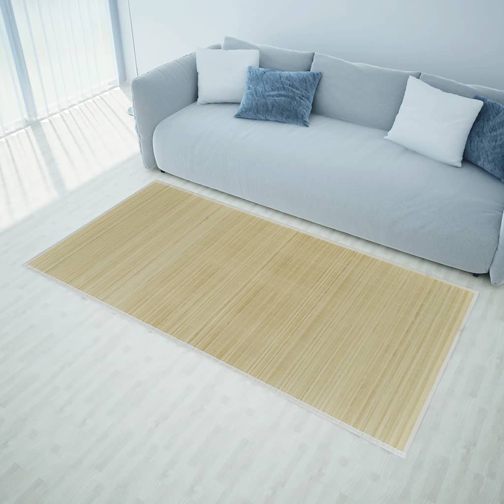 VidaXL Tapijt rechthoekig 120x180 cm bamboe naturel