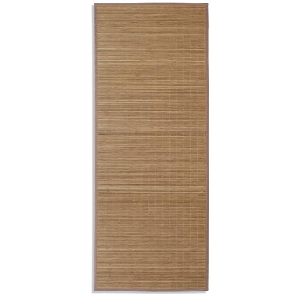 VidaXL Tapijt rechthoekig 80x200 cm bamboe bruin