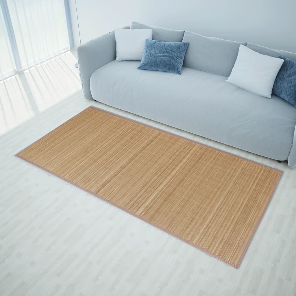VidaXL Tapijt rechthoekig 80x300 cm bamboe bruin