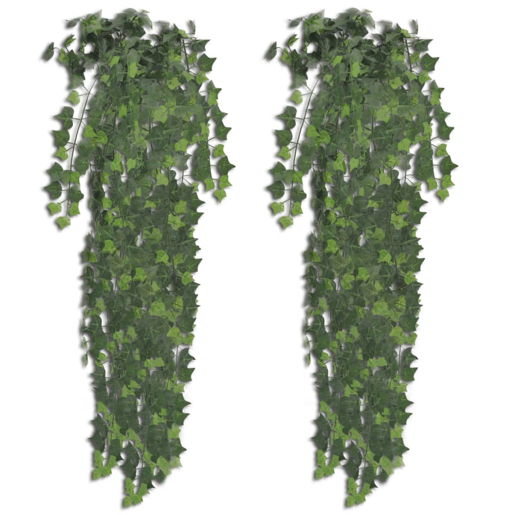 VidaXL Kunstplanten 2 st klimop 90 cm groen