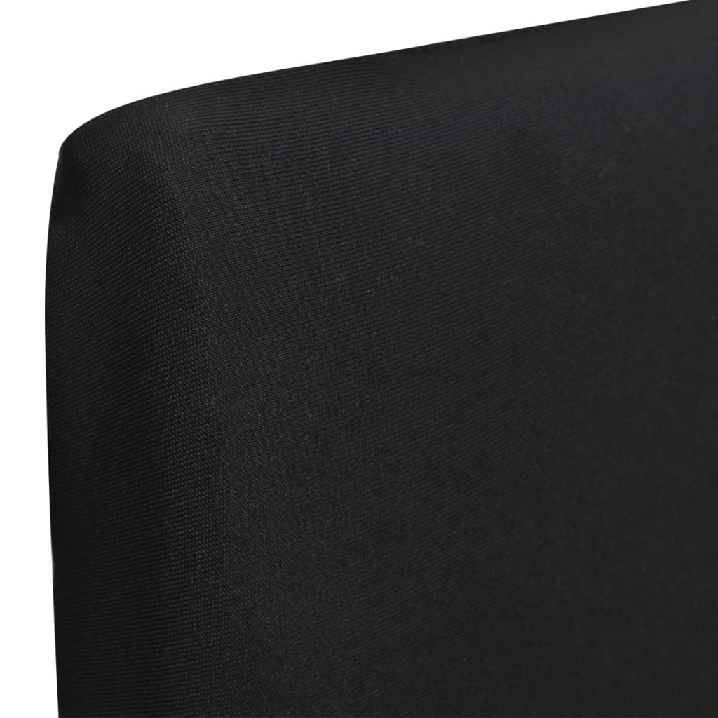 VidaXL 6 st stoelhoezen recht stretch zwart