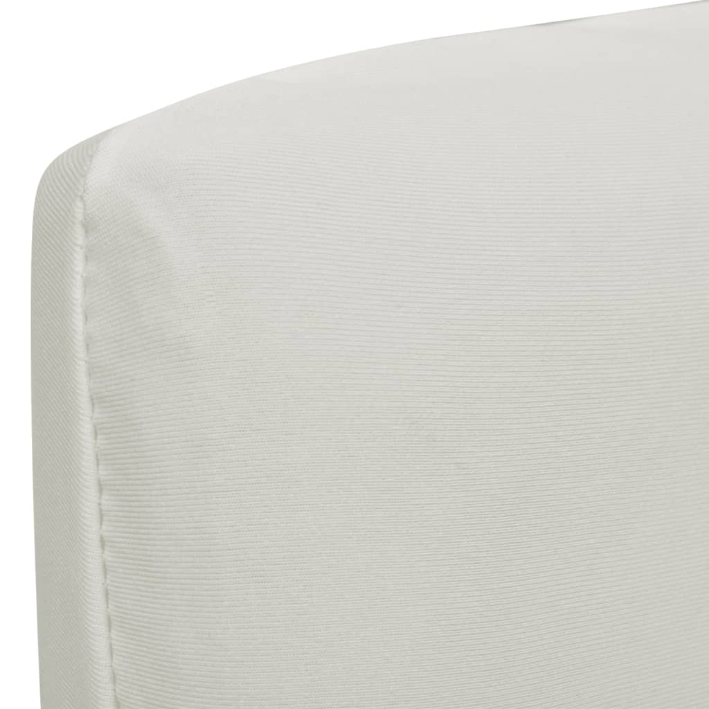 VidaXL 6 st stoelhoezen recht stretch crèmekleurig