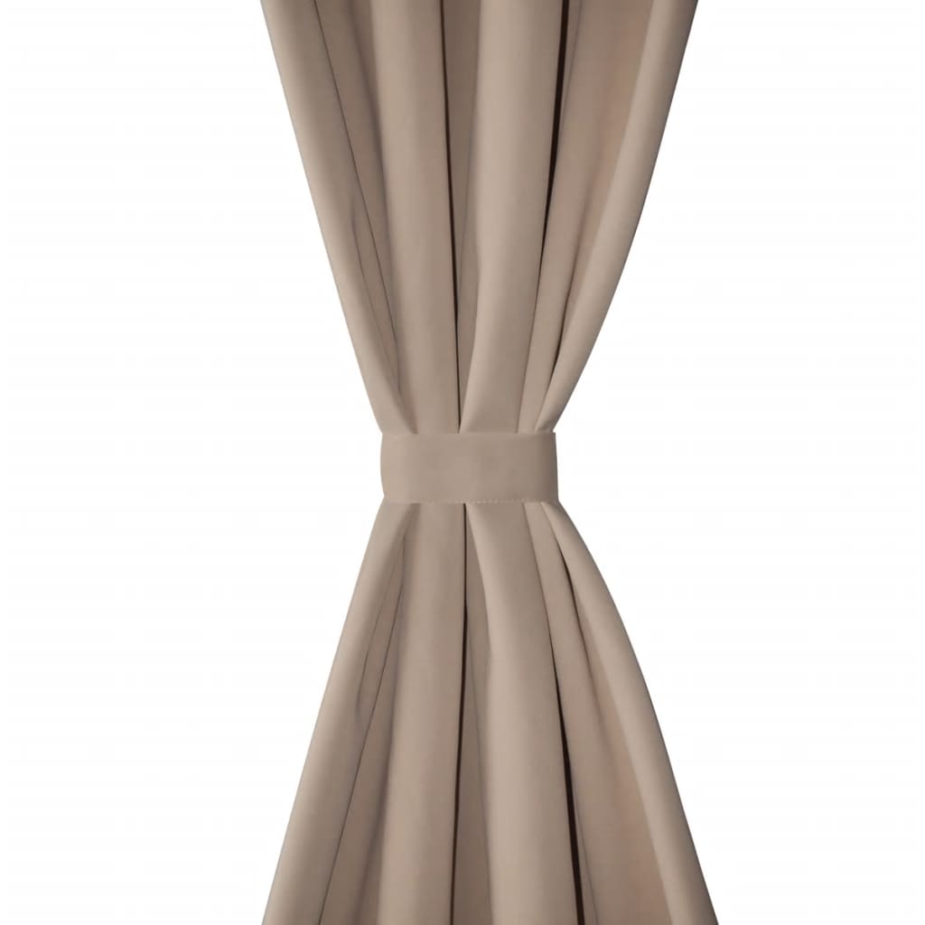 VidaXL Gordijnen met metalen ringen 135 x 245 cm 2 stuks (creme)