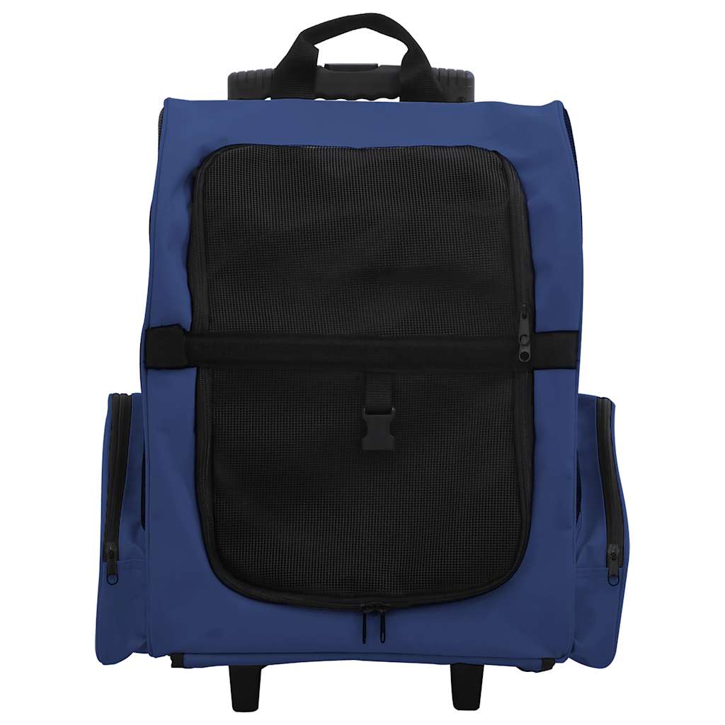VidaXL Huisdierentrolley inklapbaar blauw