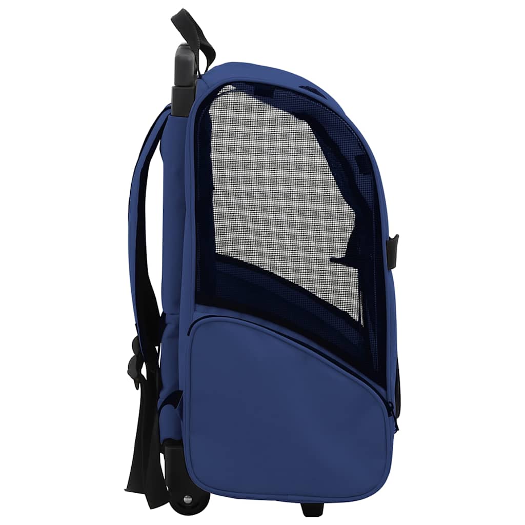 VidaXL Huisdierentrolley inklapbaar blauw