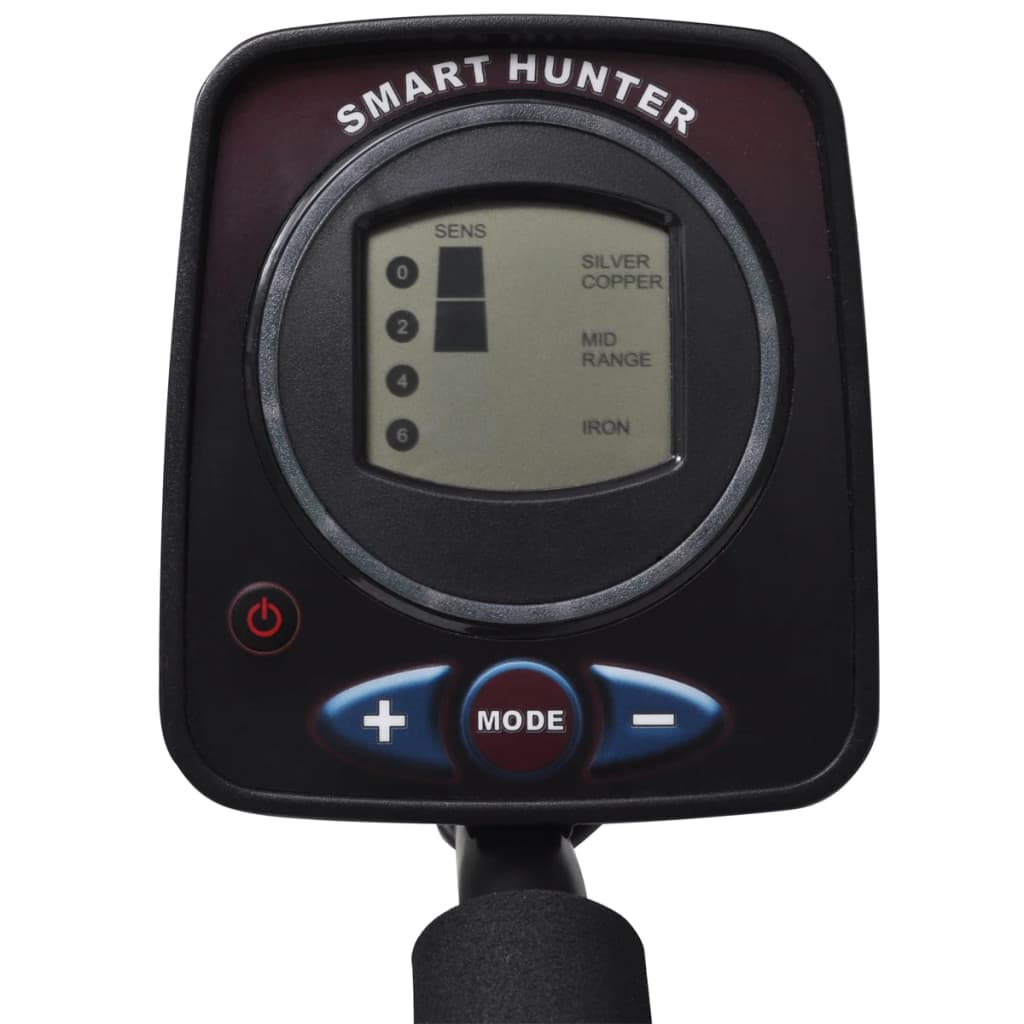 VidaXL Metaaldetector met lcd-scherm zoekschijf 21cm zoekdiepte 300cm