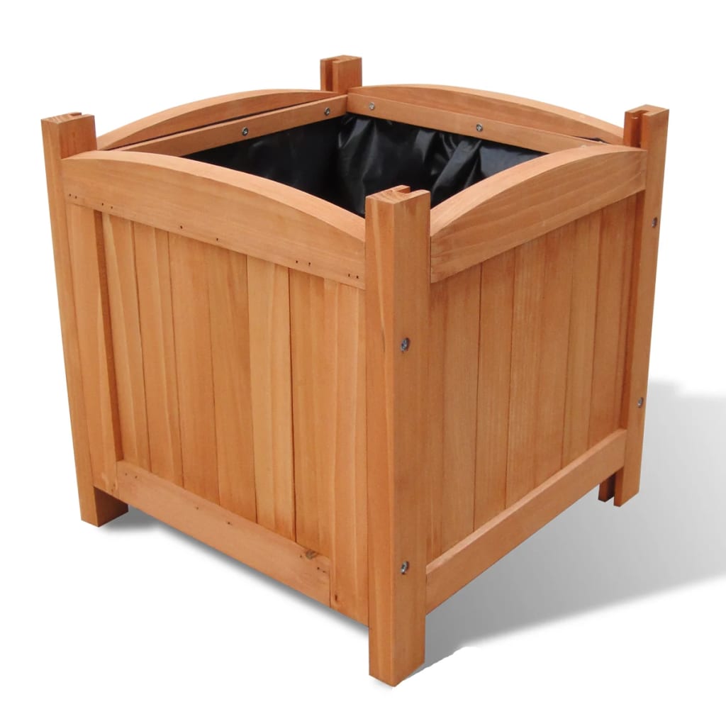 VidaXL Plantenbakken verhoogd 2 st 30x30x30 cm hout