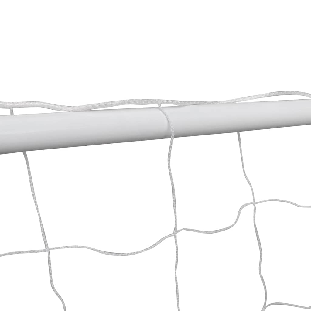 VidaXL Voetbaldoel met net 182x61x122 cm staal wit
