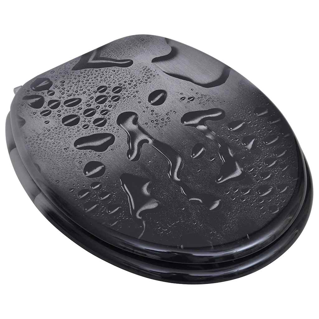 VidaXL Toiletbril van mdf met waterdruppel dessin