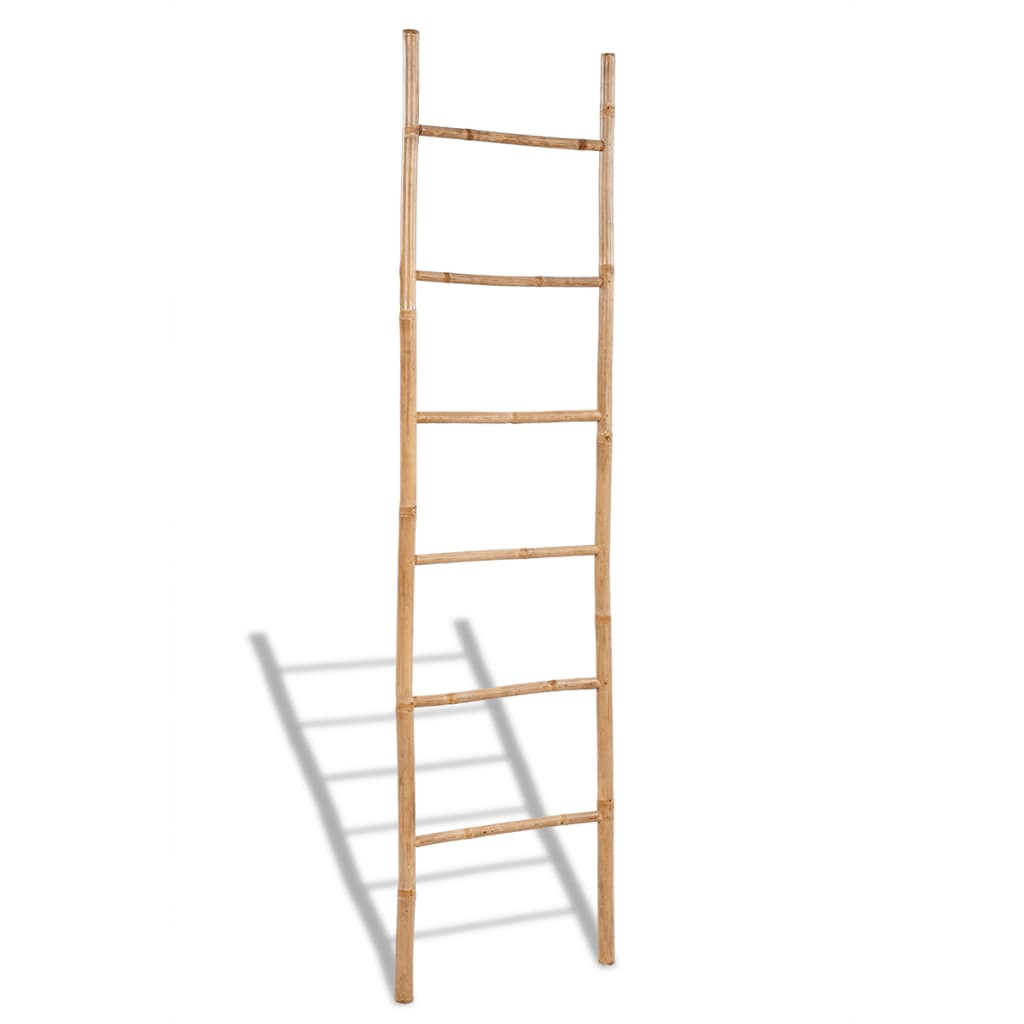 VidaXL Handdoekenladder met 6 sporten bamboe