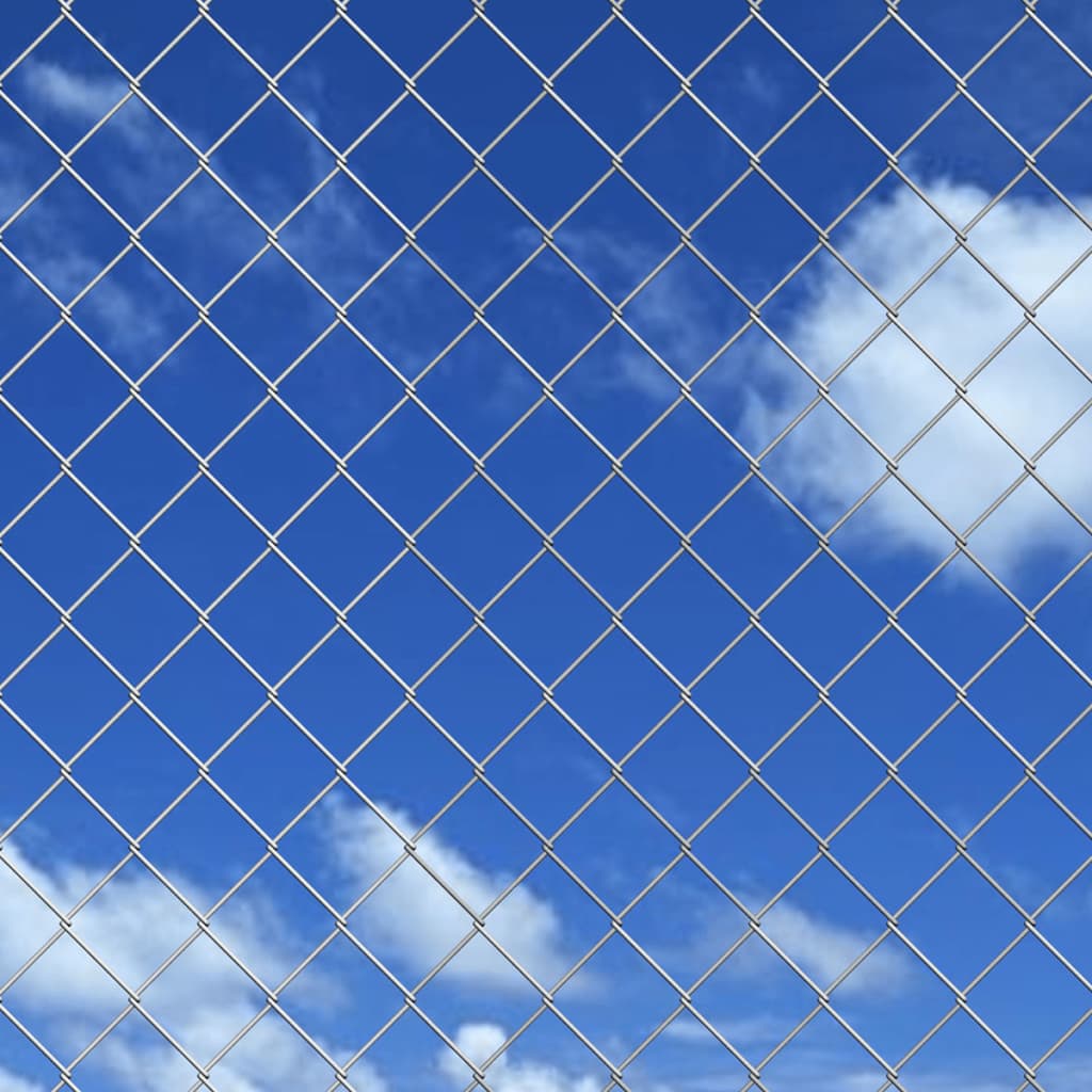 VidaXL Gaashek 15x1,25 m gegalvaniseerd staal zilverkleurig