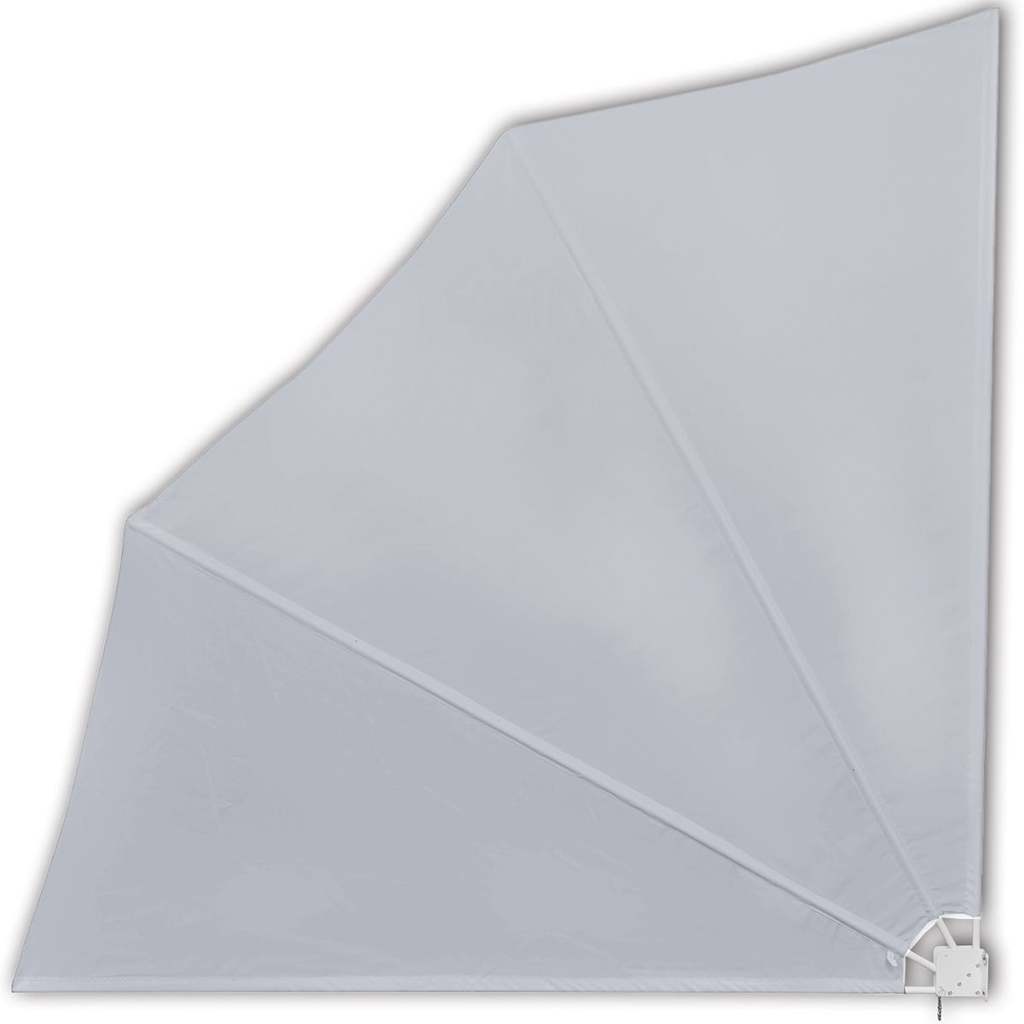 VidaXL Balkonscherm inklapbaar 140x140 cm grijs