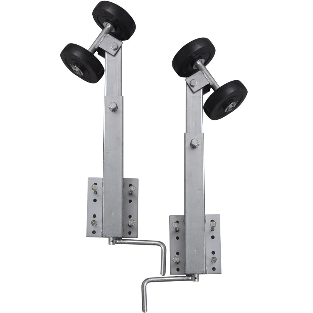 VidaXL 2-delige rollerboegsteunenset voor boottrailer 59-84 cm