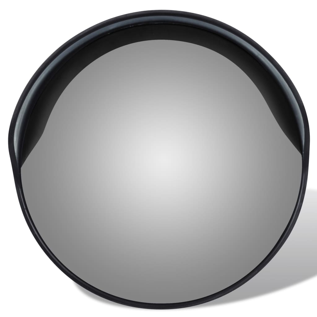 VidaXL Verkeersspiegel voor buiten 30 cm pc-kunststof zwart