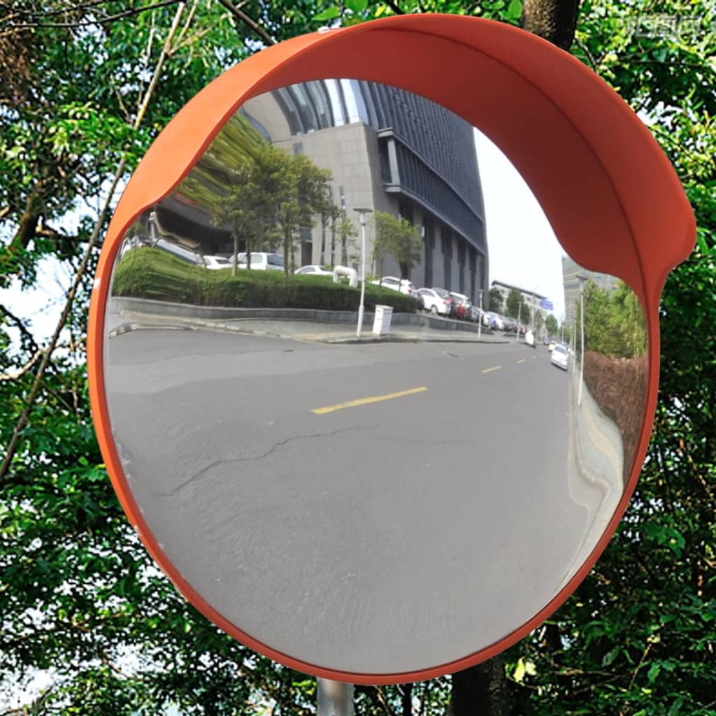 VidaXL Verkeersspiegel voor buiten 45 cm pc-kunststof oranje