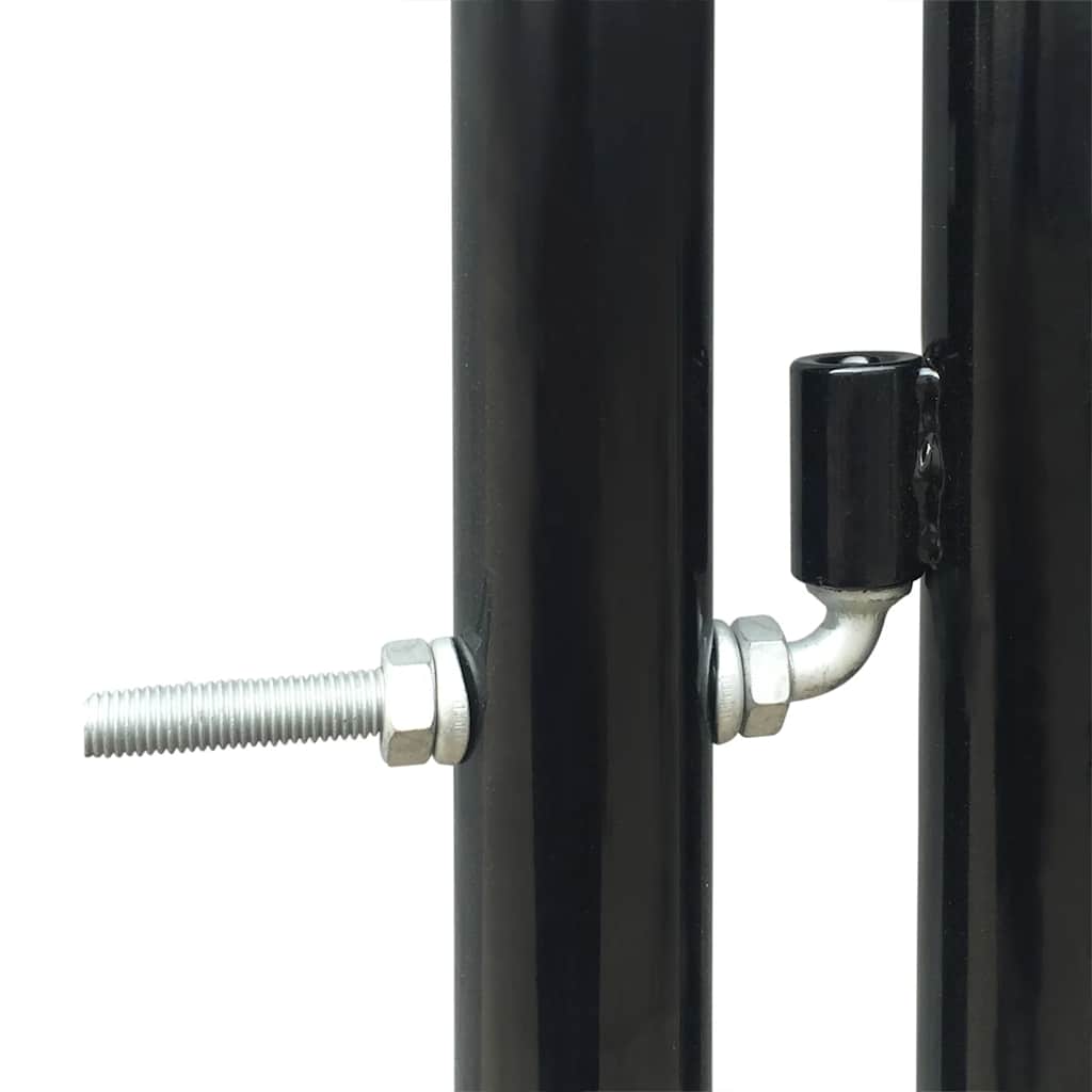 VidaXL Zwarte enkele deur schuttingpoort 100x150 cm