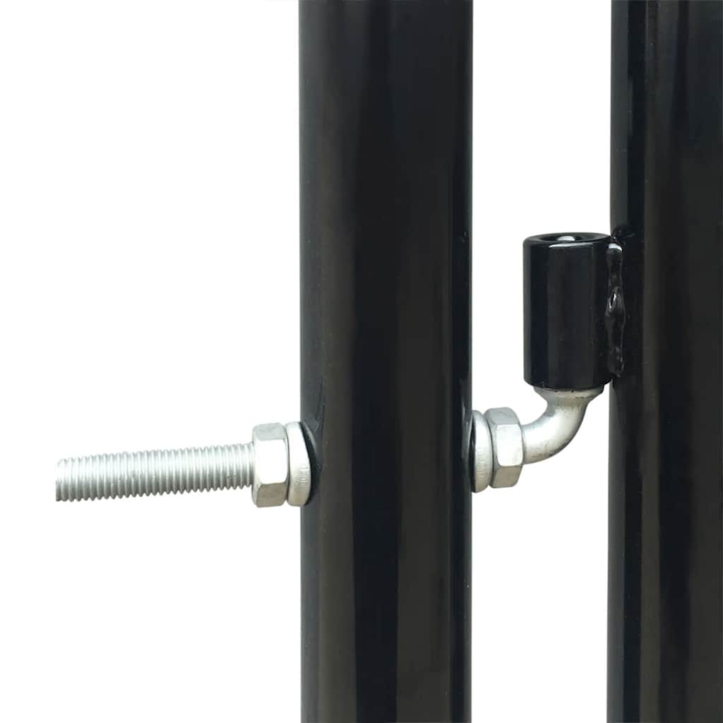 VidaXL Zwarte enkele deur schuttingpoort 100x200 cm
