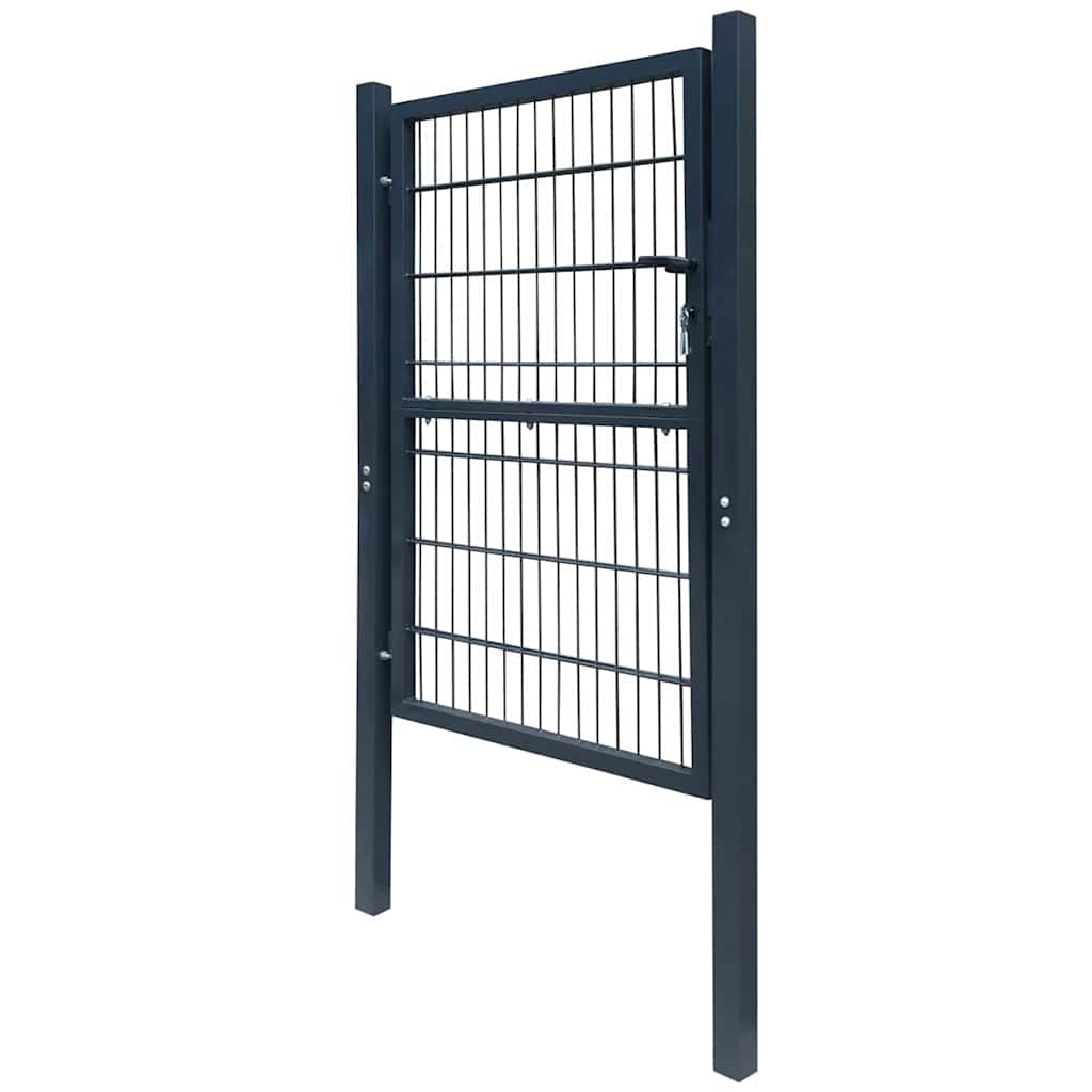 VidaXL 2d poort (enkel) antracietgrijs 100x120 cm