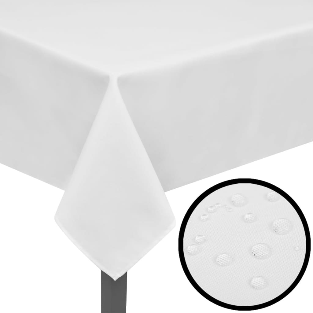 VidaXL Tafelkleden wit 5 stuks 250 x 130 cm