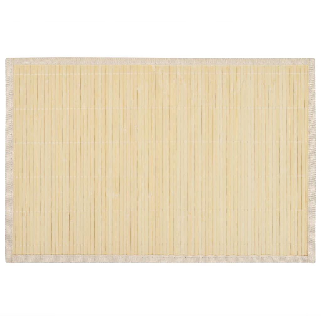 VidaXL 6 placemats bamboe 30 x 45 cm natuurlijk