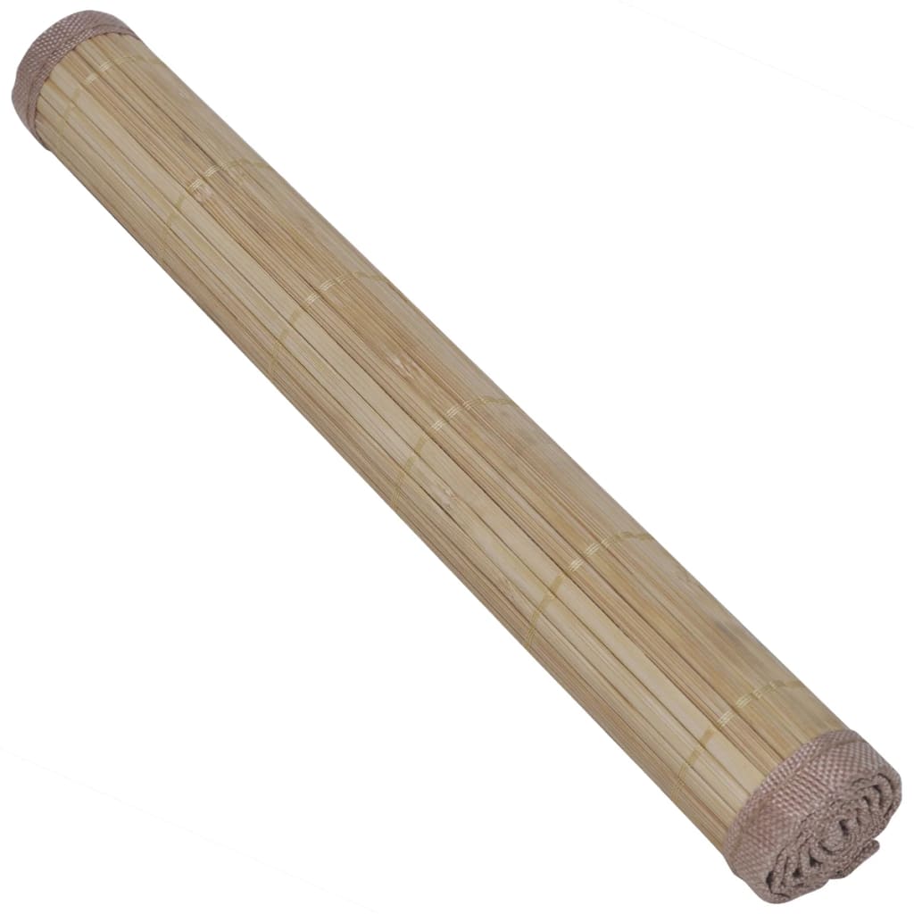 VidaXL 6 st placemats 30x45 cm bamboe bruin