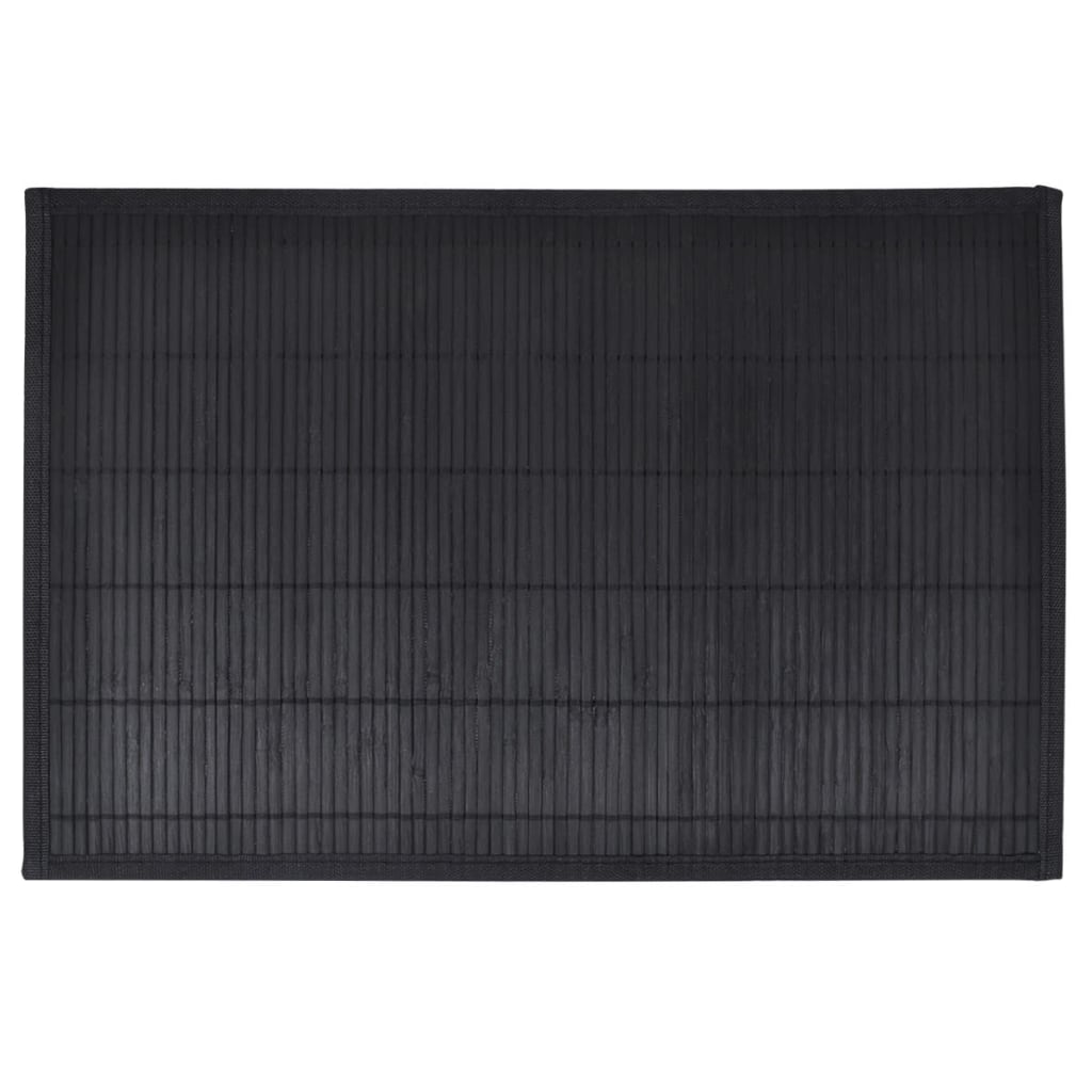VidaXL 6 placemats bamboe 30 x 45 cm zwart