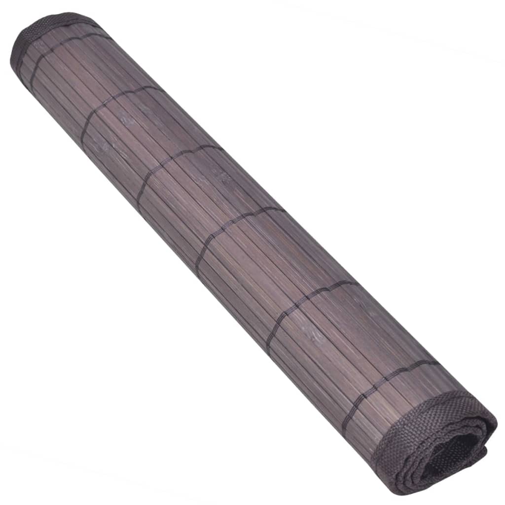 VidaXL 6 placemats bamboe 30 x 45 cm donkerbruin