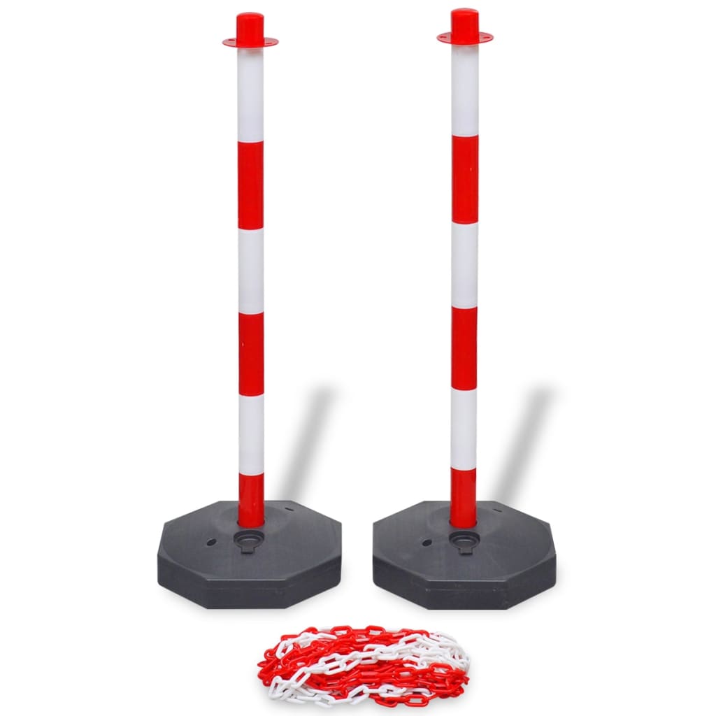 VidaXL Kettingpalenset met kunststof ketting 10 m