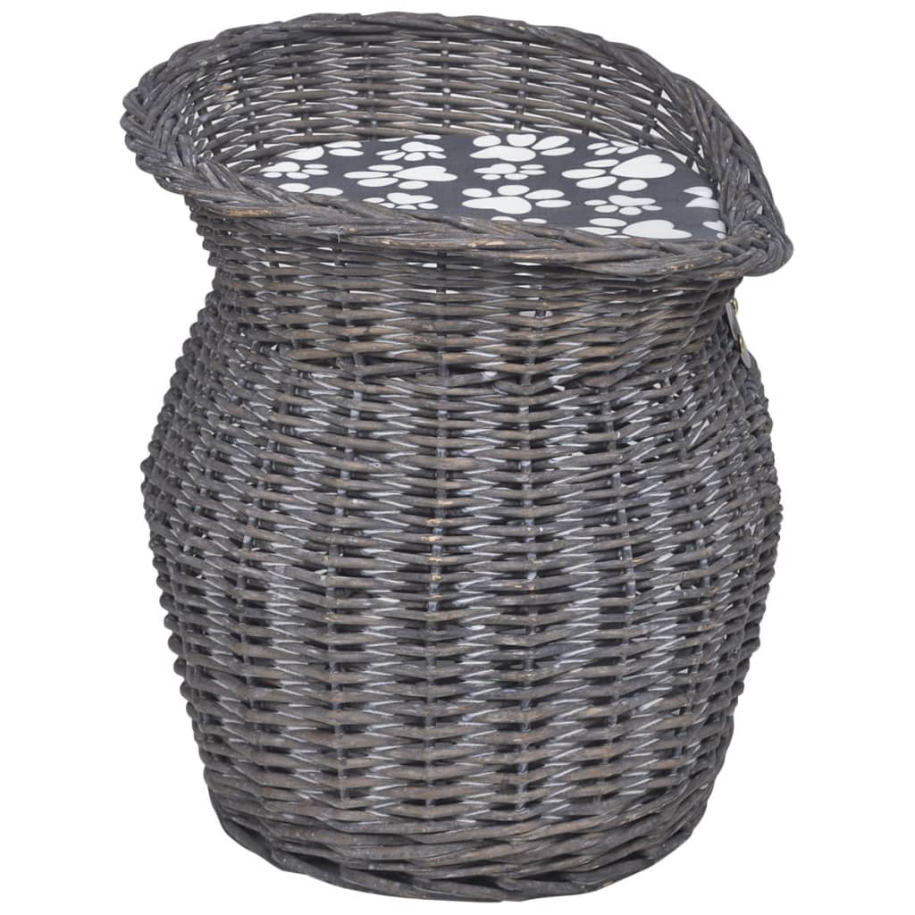 VidaXL Kattenbed huis krabpaal met kussen wilgen