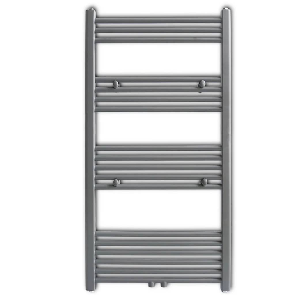 VidaXL Radiator handdoekenrek recht 600x1160 mm grijs