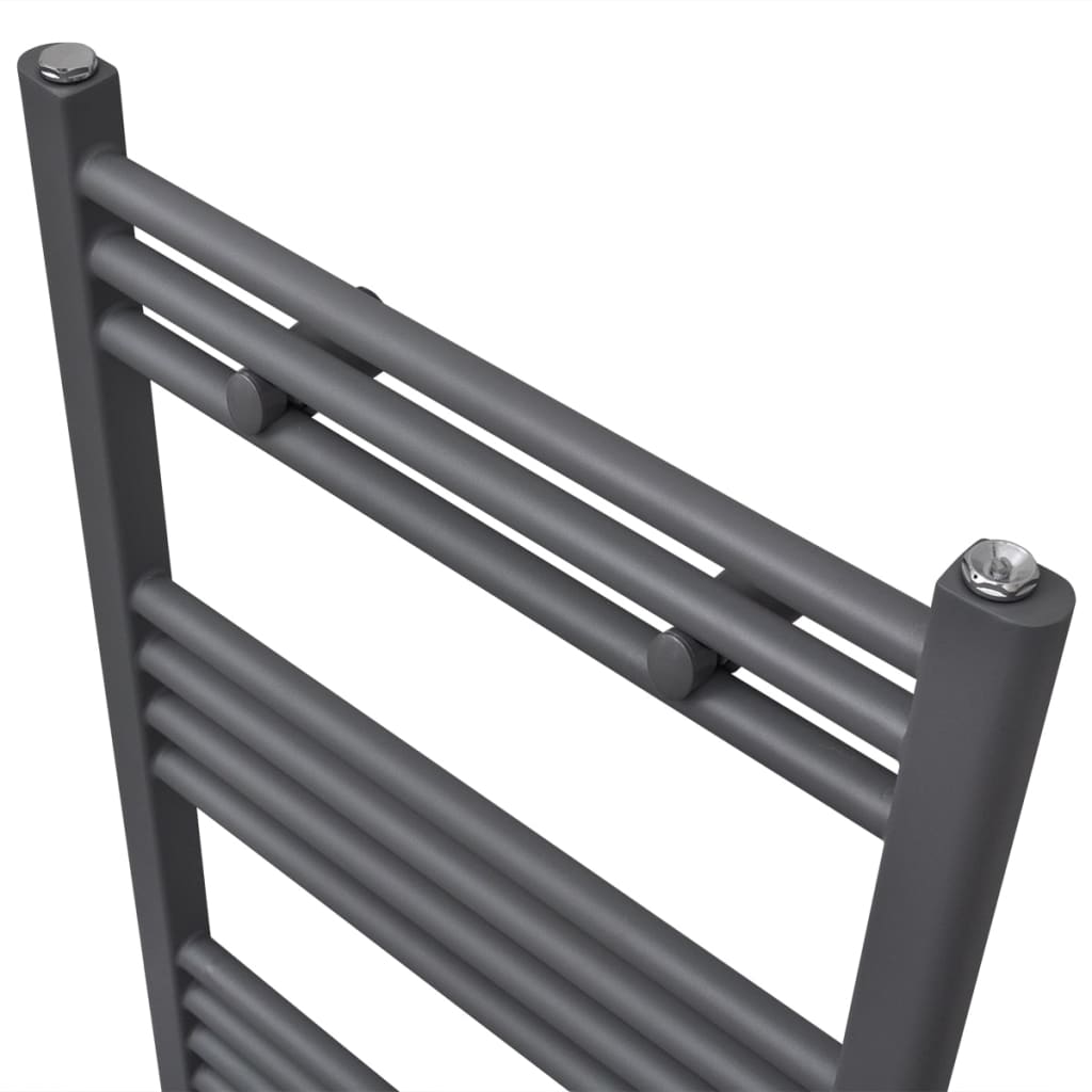 VidaXL Radiator handdoekenrek recht 600x1160 mm grijs