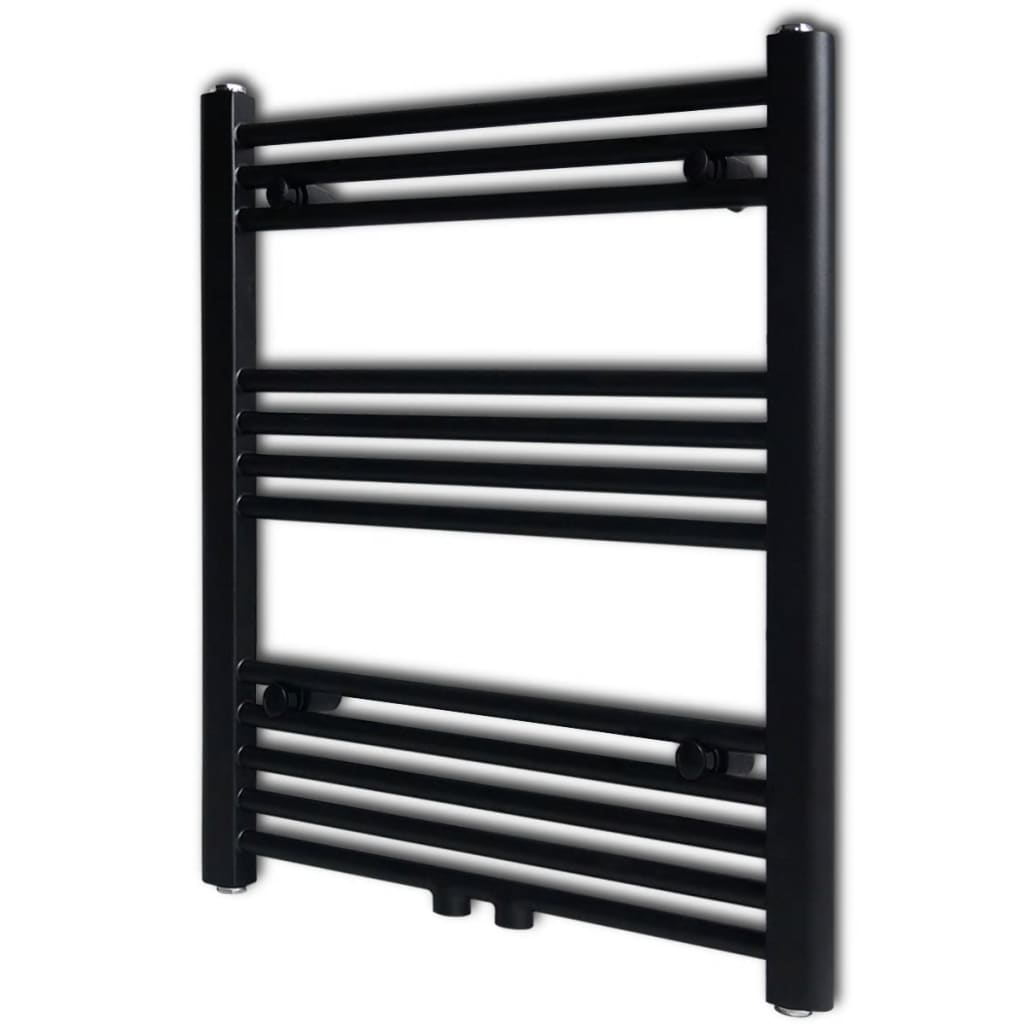 VidaXL Radiator handdoekenrek recht 600x764 mm zwart