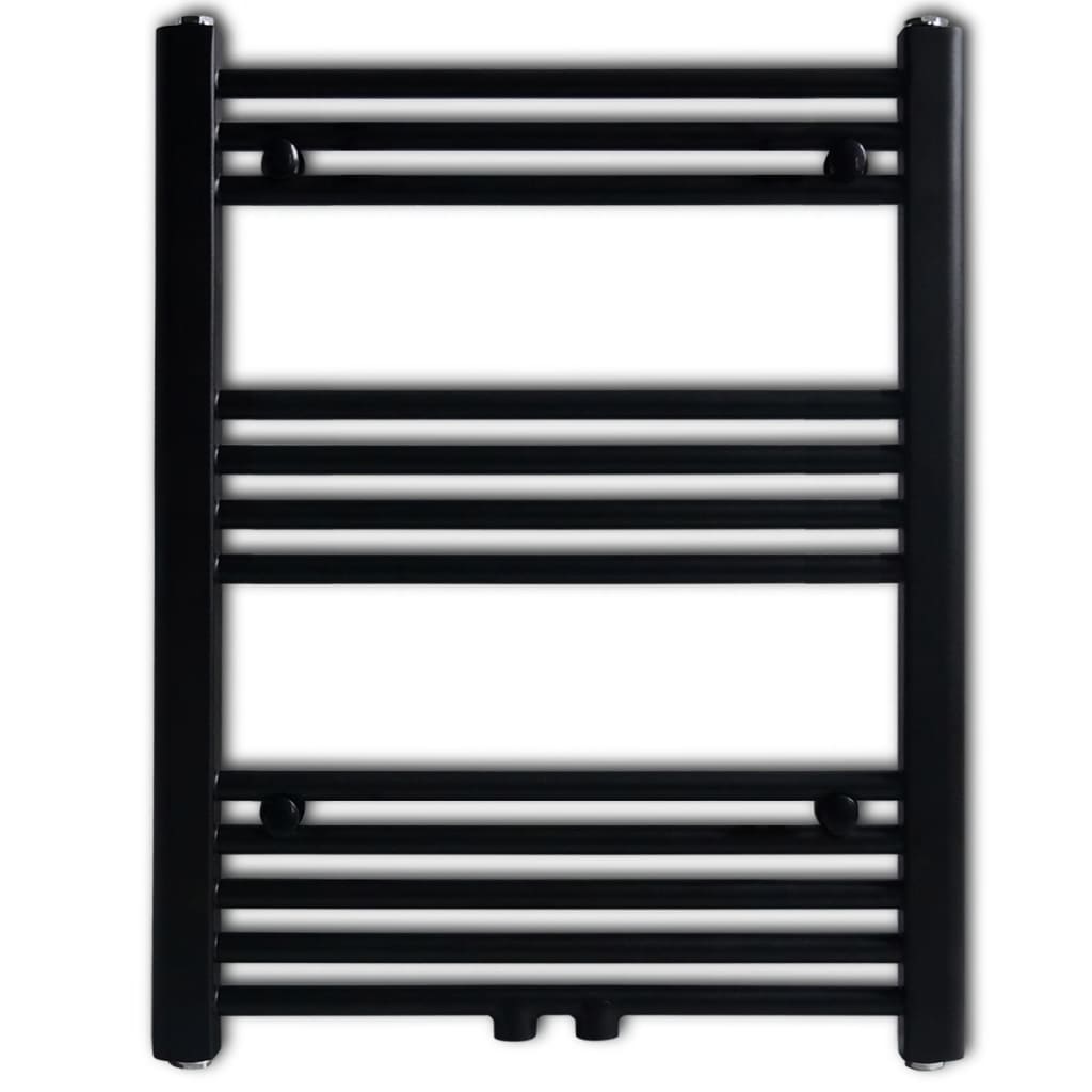 VidaXL Radiator handdoekenrek recht 600x764 mm zwart