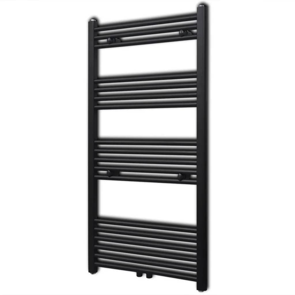 VidaXL Radiator handdoekenrek recht 600x1160 mm zwart