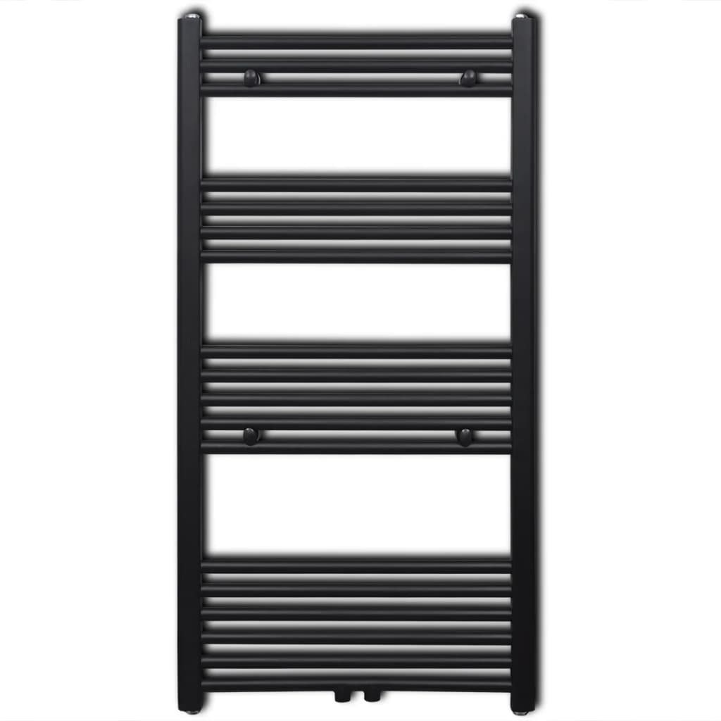 VidaXL Radiator handdoekenrek recht 600x1160 mm zwart