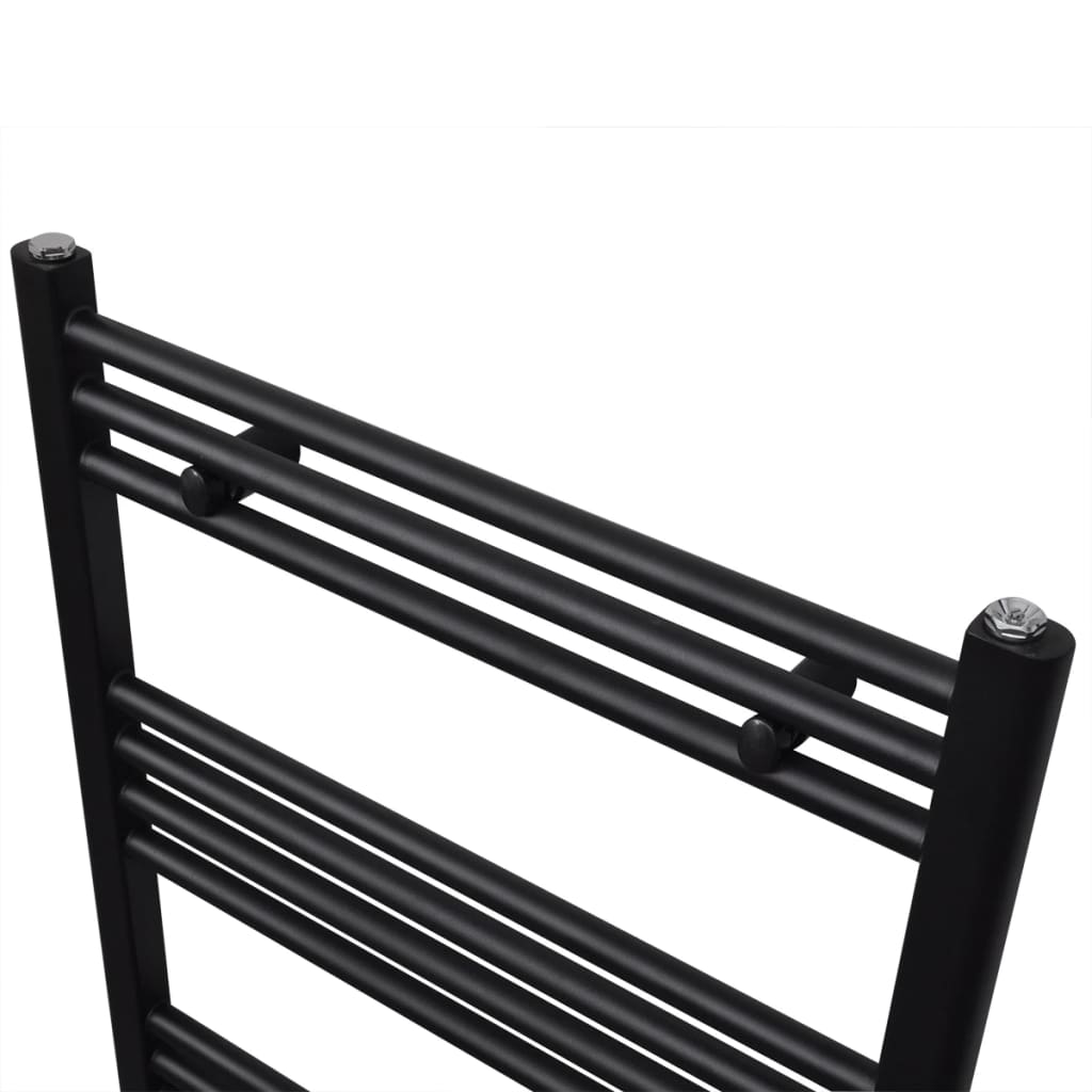 VidaXL Radiator handdoekenrek recht 600x1160 mm zwart