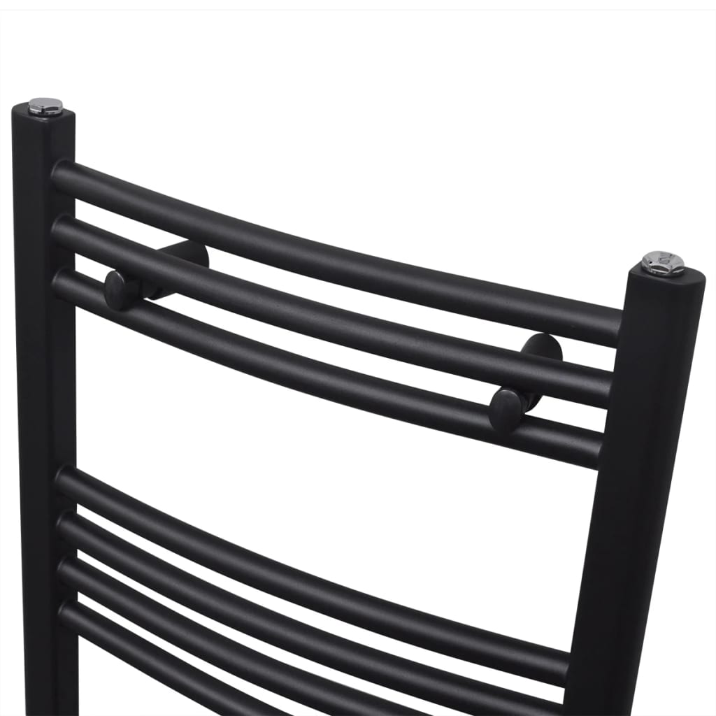 VidaXL Radiator handdoekenrek gebogen 500x764 mm zwart