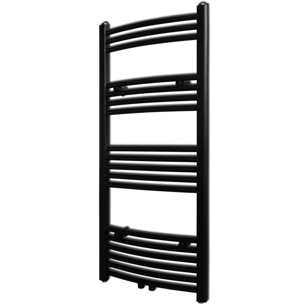 VidaXL Radiator handdoekenrek gebogen 500x1160 mm zwart
