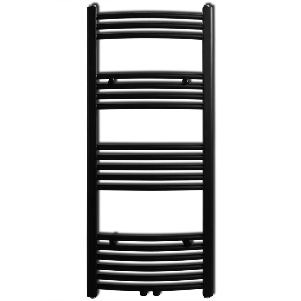 VidaXL Radiator handdoekenrek gebogen 500x1160 mm zwart