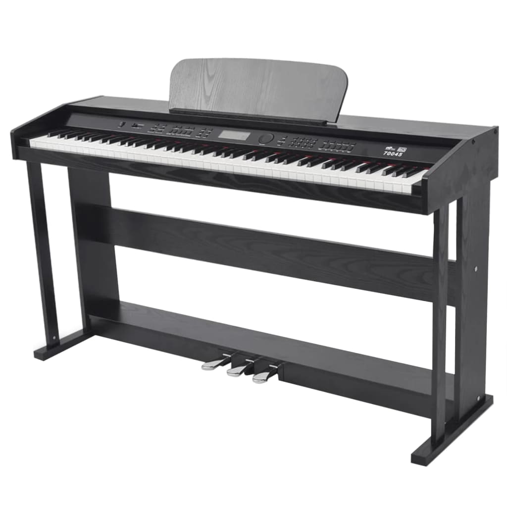 VidaXL Digitale piano met pedalen 88 toetsen zwart