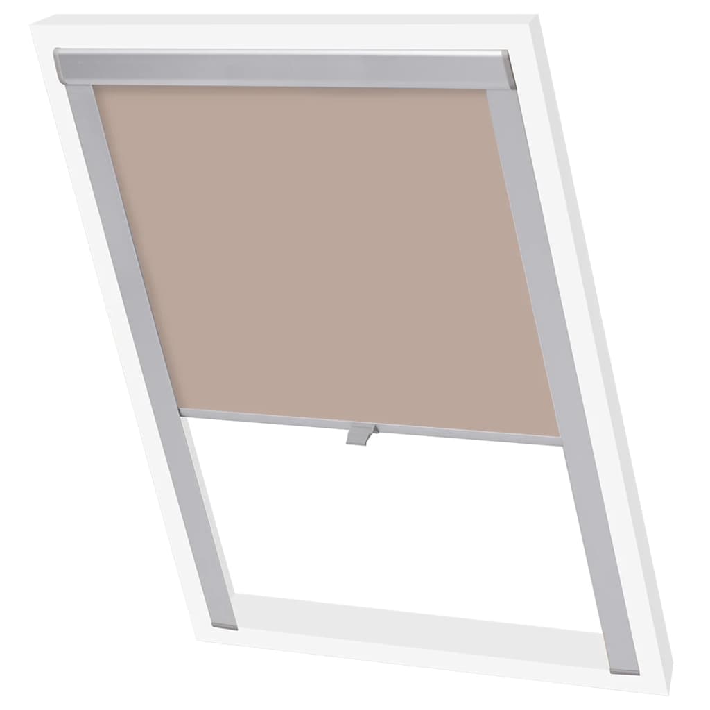 VidaXL Rolgordijn verduisterend beige f06