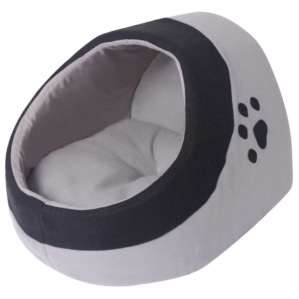 VidaXL Kattenmand m grijs en zwart