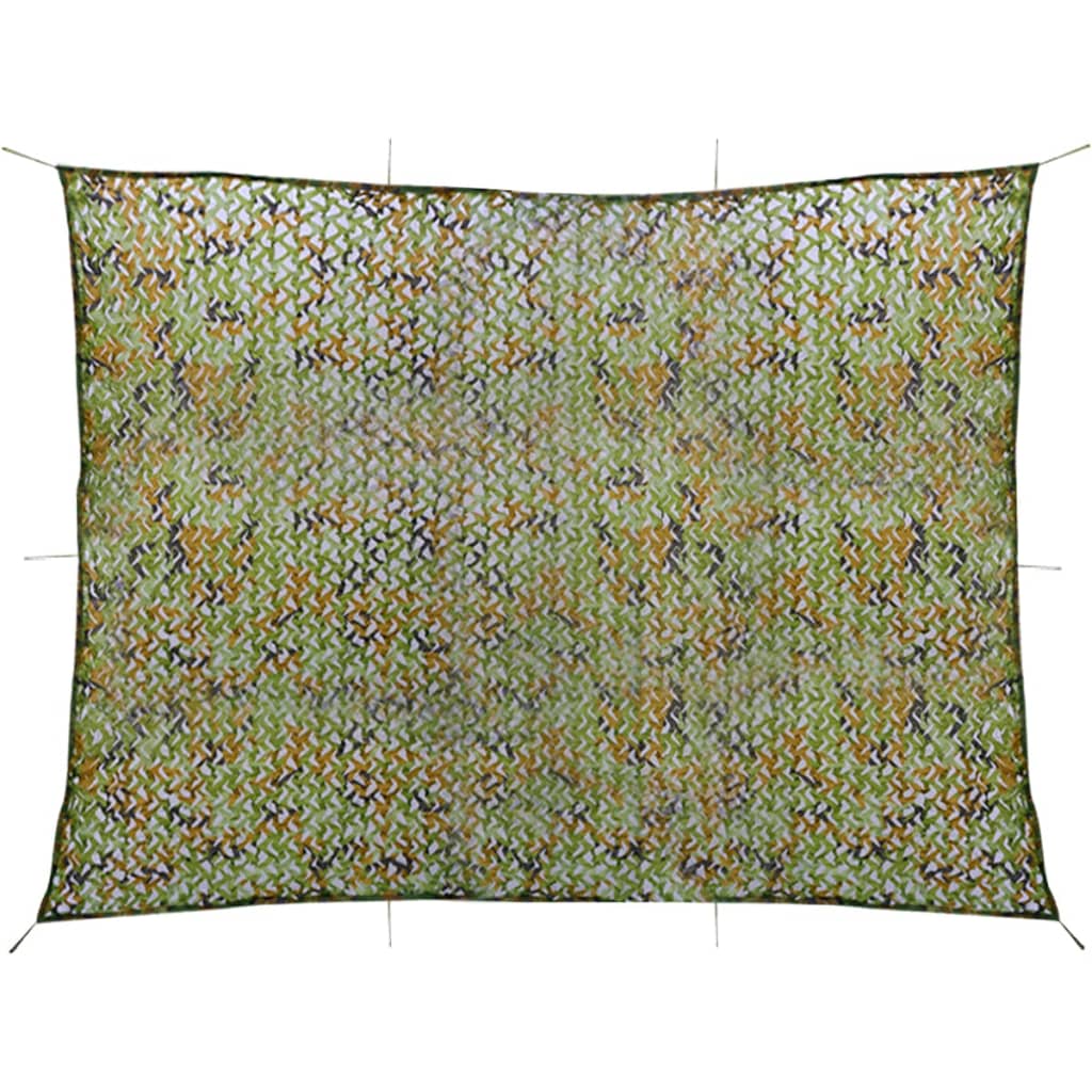 VidaXL Camouflagenet met opbergzak 3x4 m