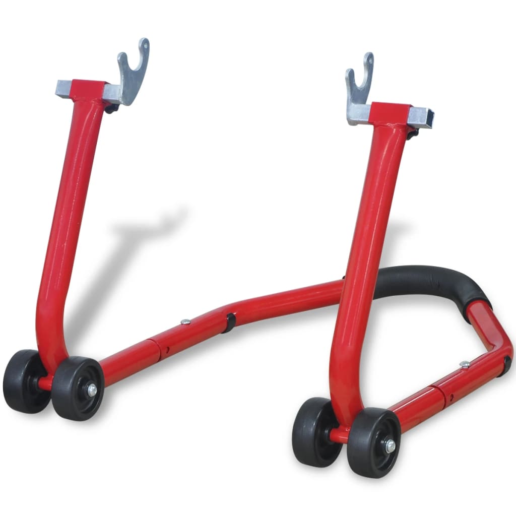 VidaXL Motorfiets achterwiel standaard rood